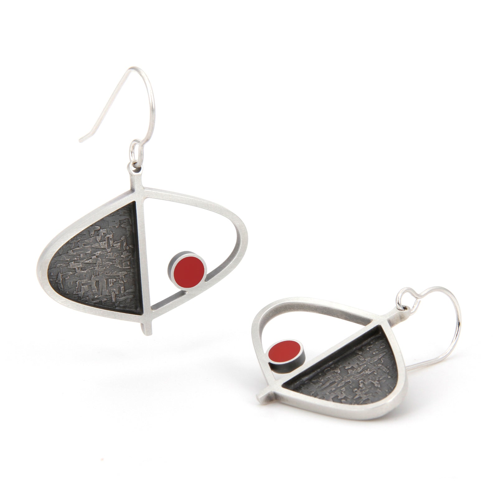 Helix Filled Earrings w/Dot - medium