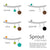 Sprout Necklace - 3Dot with Stems